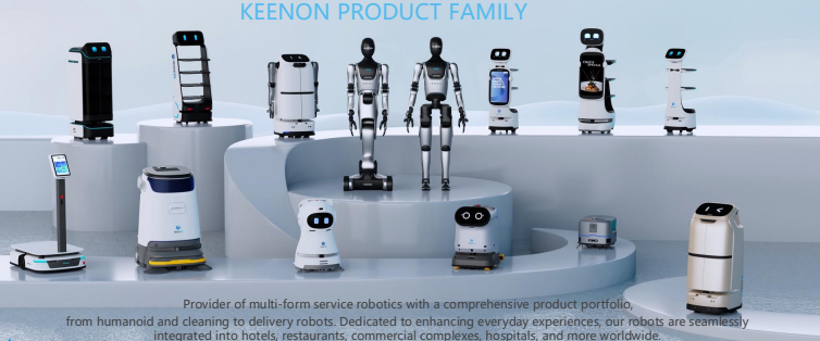 Portfólio autonómnych servisných robotov Keenon